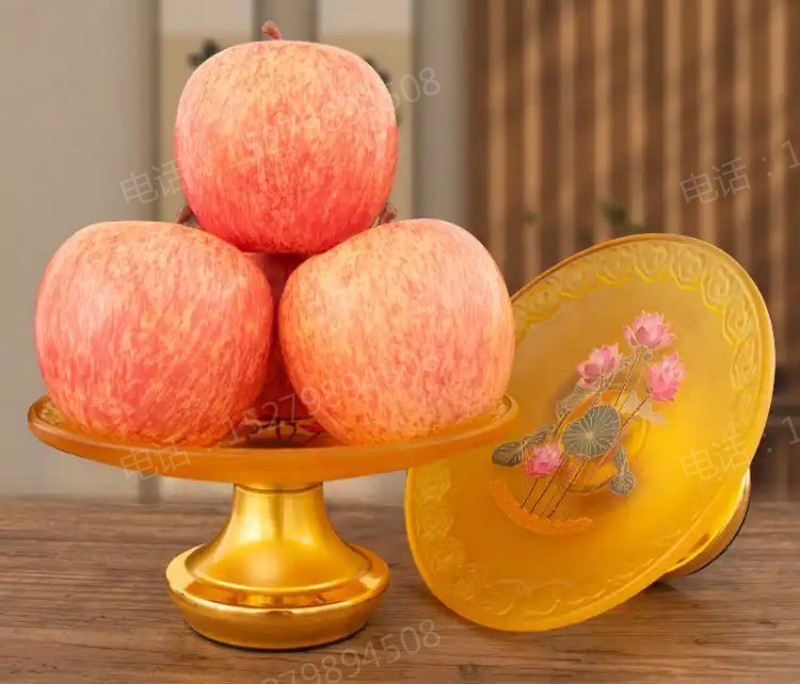 金色琉璃供果盘